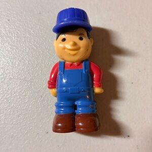 Kid Connection Train Conductor Figure Blue Overalls Red Shirt Toy Replacement